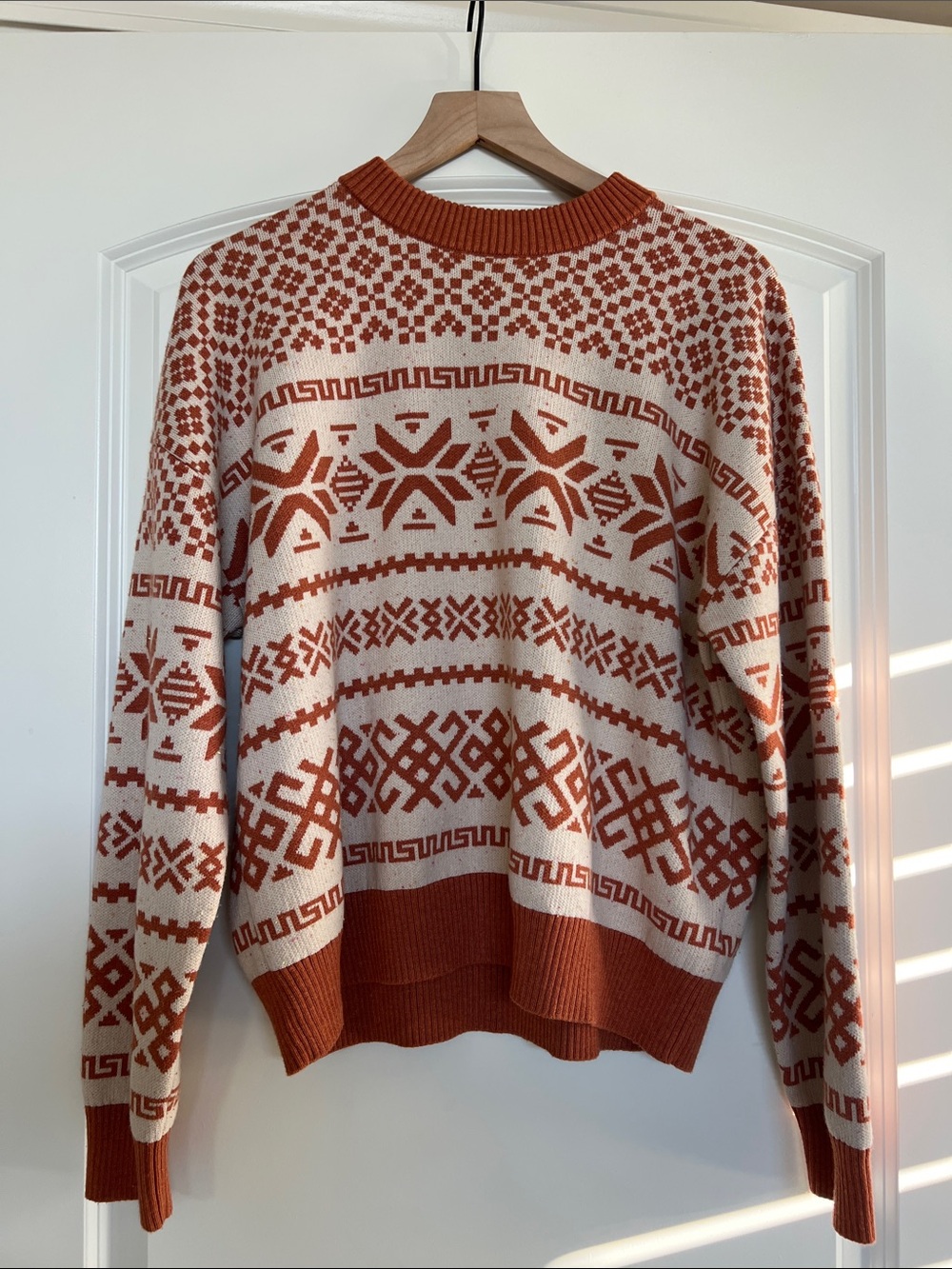 Patterned Crewneck Sweater